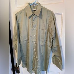 Geoffrey Beene Men's Dress Shirts Size L Green